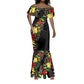 Lion King Africa Graffiti Mermaid Dress Bold Text and Neon Colors - African Pride
