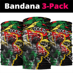 Lion King Africa Graffiti Neck Gaiter Bold Text and Neon Colors - African Pride