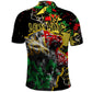 Lion King Africa Graffiti Polo Shirt Bold Text and Neon Colors - African Pride