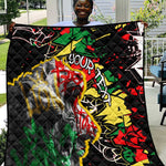 Lion King Africa Graffiti Quilt Bold Text and Neon Colors - African Pride