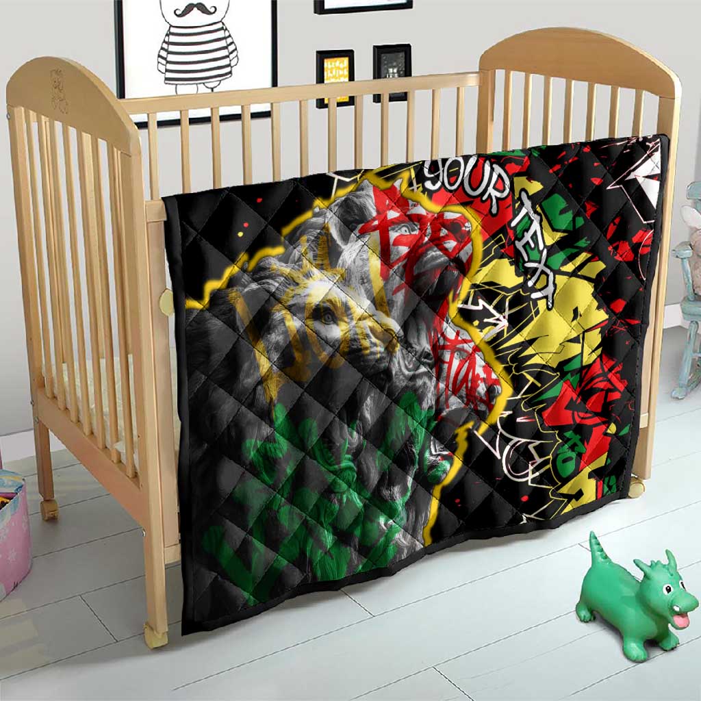 Lion King Africa Graffiti Quilt Bold Text and Neon Colors - African Pride