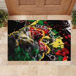 Lion King Africa Graffiti Rubber Doormat Bold Text and Neon Colors - African Pride