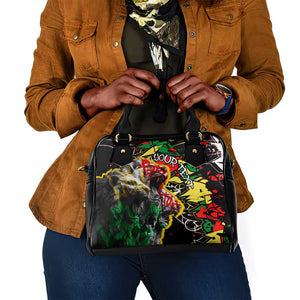 Lion King Africa Graffiti Shoulder Handbag Bold Text and Neon Colors - African Pride