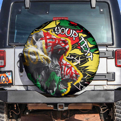 Lion King Africa Graffiti Spare Tire Cover Bold Text and Neon Colors - African Pride