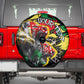 Lion King Africa Graffiti Spare Tire Cover Bold Text and Neon Colors - African Pride