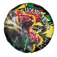 Lion King Africa Graffiti Spare Tire Cover Bold Text and Neon Colors - African Pride