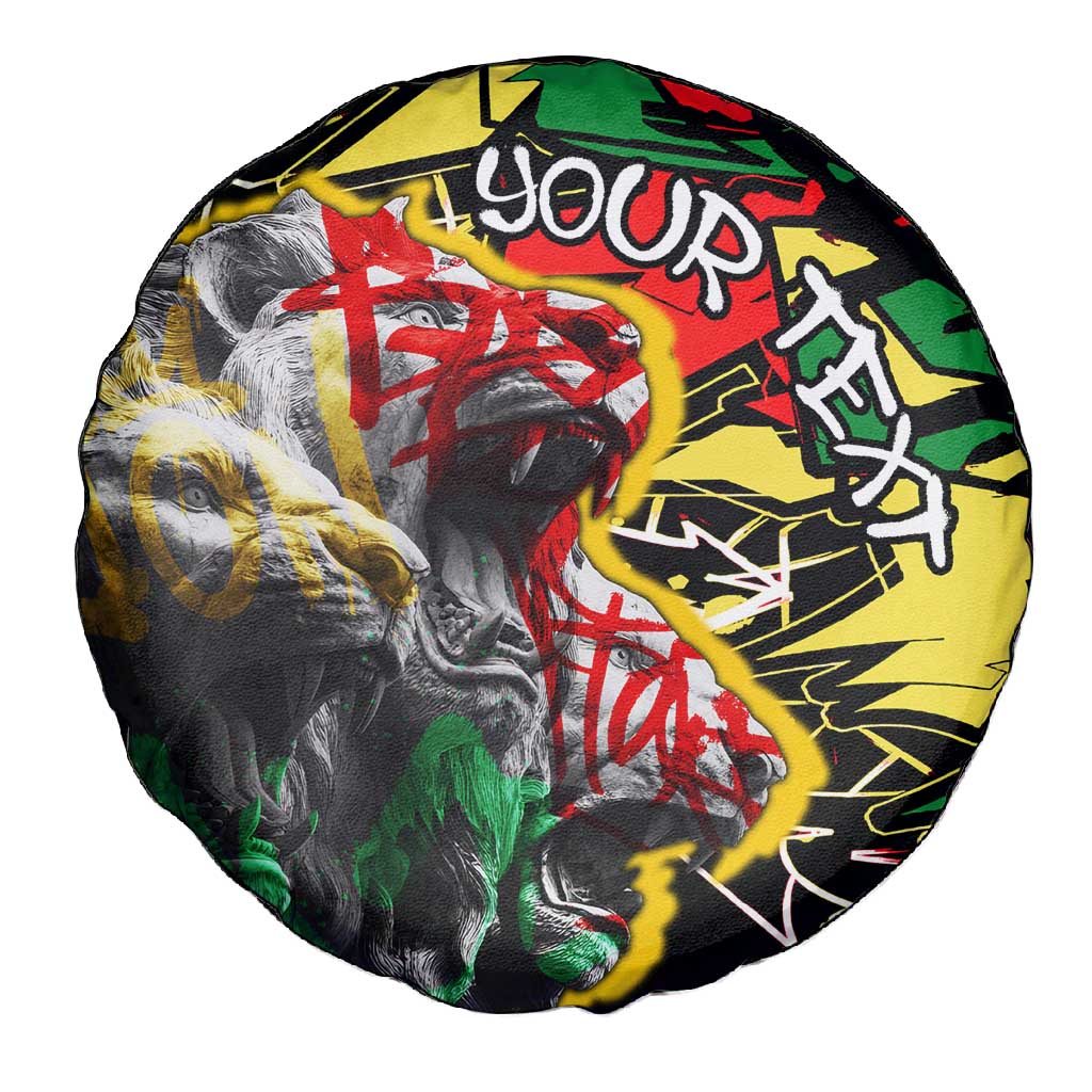Lion King Africa Graffiti Spare Tire Cover Bold Text and Neon Colors - African Pride