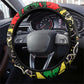 Lion King Africa Graffiti Steering Wheel Cover Bold Text and Neon Colors - African Pride