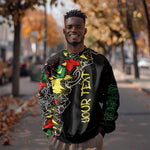 Lion King Africa Graffiti Sweatshirt Bold Text and Neon Colors - African Pride