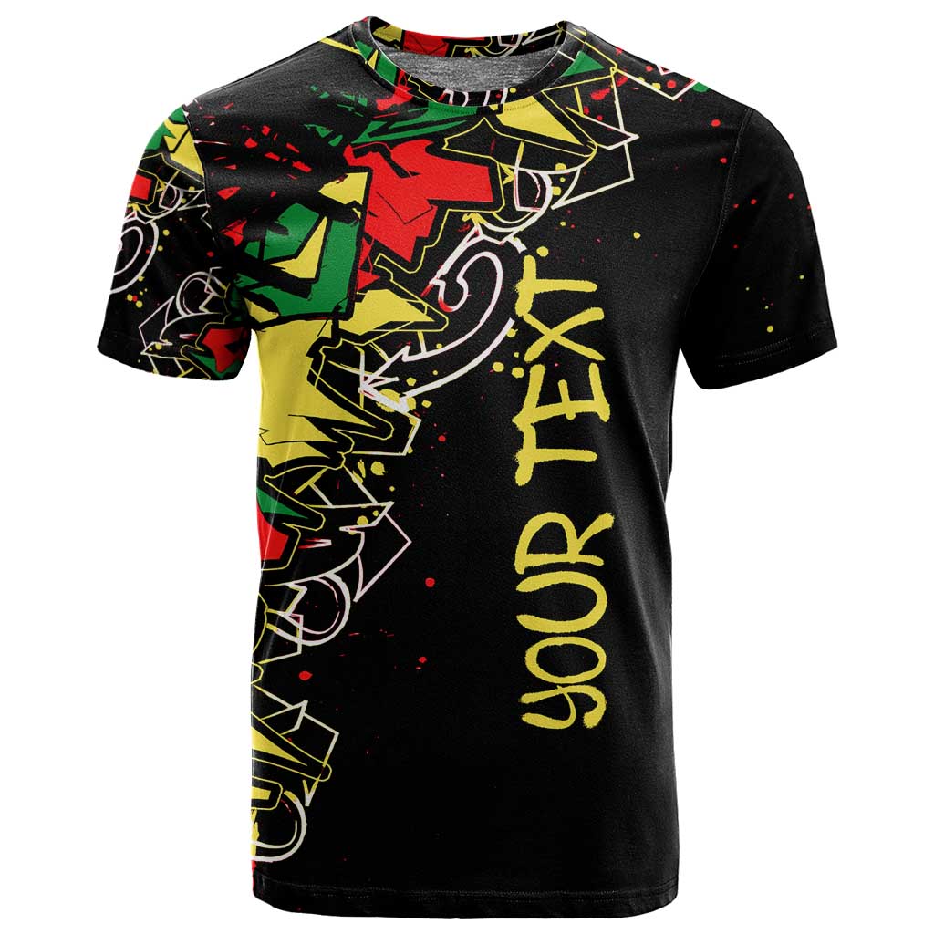 Lion King Africa Graffiti T shirt Bold Text and Neon Colors - African Pride