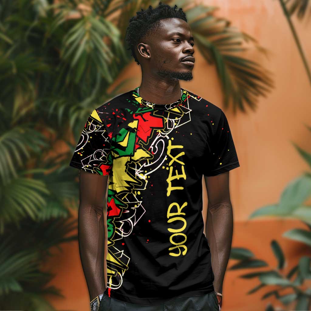 Lion King Africa Graffiti T shirt Bold Text and Neon Colors - African Pride