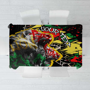Lion King Africa Graffiti Tablecloth Bold Text and Neon Colors - African Pride