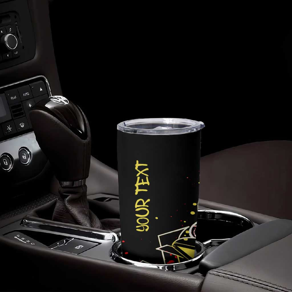 Lion King Africa Graffiti Tumbler Cup Bold Text and Neon Colors - African Pride
