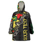 Lion King Africa Graffiti Wearable Blanket Hoodie Bold Text and Neon Colors - African Pride