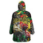 Lion King Africa Graffiti Wearable Blanket Hoodie Bold Text and Neon Colors - African Pride