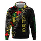 Lion King Africa Graffiti Zip Hoodie Bold Text and Neon Colors - African Pride
