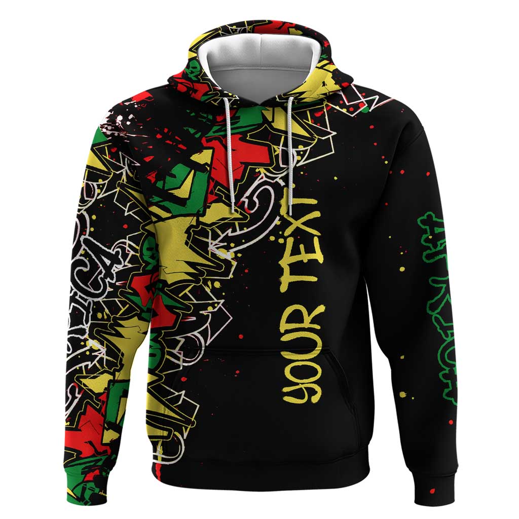Lion King Africa Graffiti Zip Hoodie Bold Text and Neon Colors - African Pride