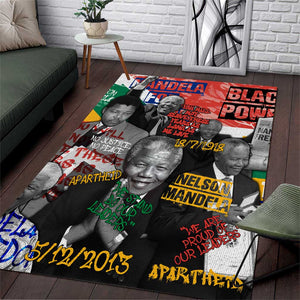 Nelson Mandela Graffiti Area Rug Street Spray Art Recreating The Life Of A Great Man - African Pride