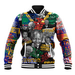 Nelson Mandela Graffiti Baseball Jacket Street Spray Art Recreating The Life Of A Great Man - African Pride