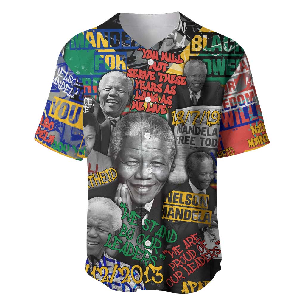 Nelson Mandela Graffiti Baseball Jersey Street Spray Art Recreating The Life Of A Great Man - African Pride
