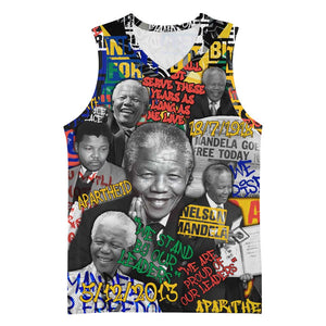 Nelson Mandela Graffiti Basketball Jersey Street Spray Art Recreating The Life Of A Great Man - African Pride