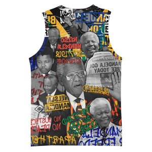 Nelson Mandela Graffiti Basketball Jersey Street Spray Art Recreating The Life Of A Great Man - African Pride