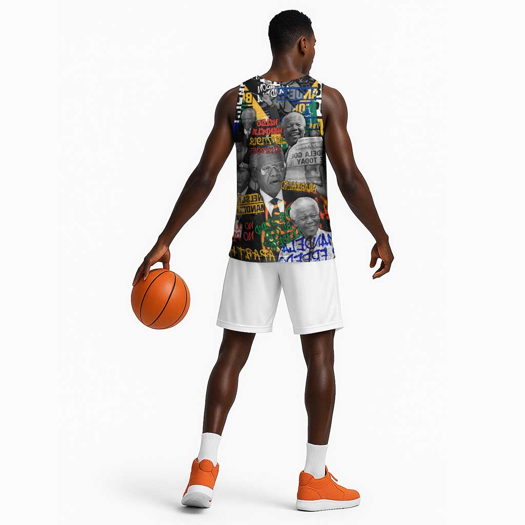 Nelson Mandela Graffiti Basketball Jersey Street Spray Art Recreating The Life Of A Great Man - African Pride