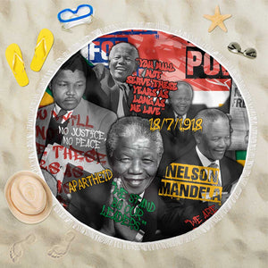 Nelson Mandela Graffiti Beach Blanket Street Spray Art Recreating The Life Of A Great Man - African Pride