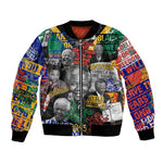 Nelson Mandela Graffiti Bomber Jacket Street Spray Art Recreating The Life Of A Great Man - African Pride