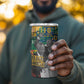 Nelson Mandela Graffiti 4 in 1 Can Cooler Tumbler Street Spray Art Recreating The Life Of A Great Man - African Pride