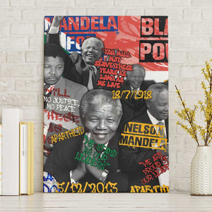 Nelson Mandela Graffiti Canvas Wall Art Street Spray Art Recreating The Life Of A Great Man - African Pride