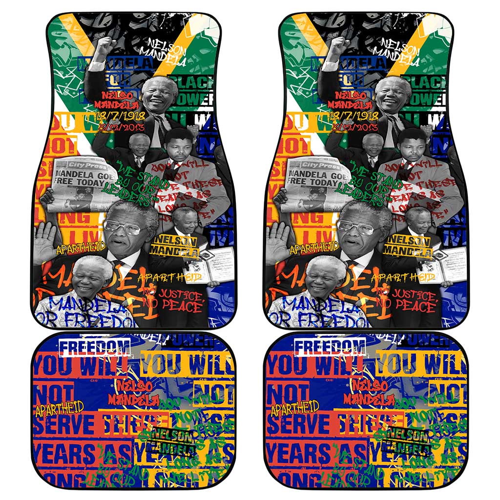 Nelson Mandela Graffiti Car Mats Street Spray Art Recreating The Life Of A Great Man - African Pride