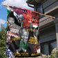 Nelson Mandela Graffiti Garden Flag Street Spray Art Recreating The Life Of A Great Man - African Pride