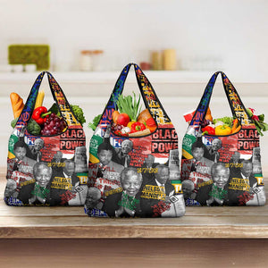 Nelson Mandela Graffiti Grocery Bag Street Spray Art Recreating The Life Of A Great Man - African Pride