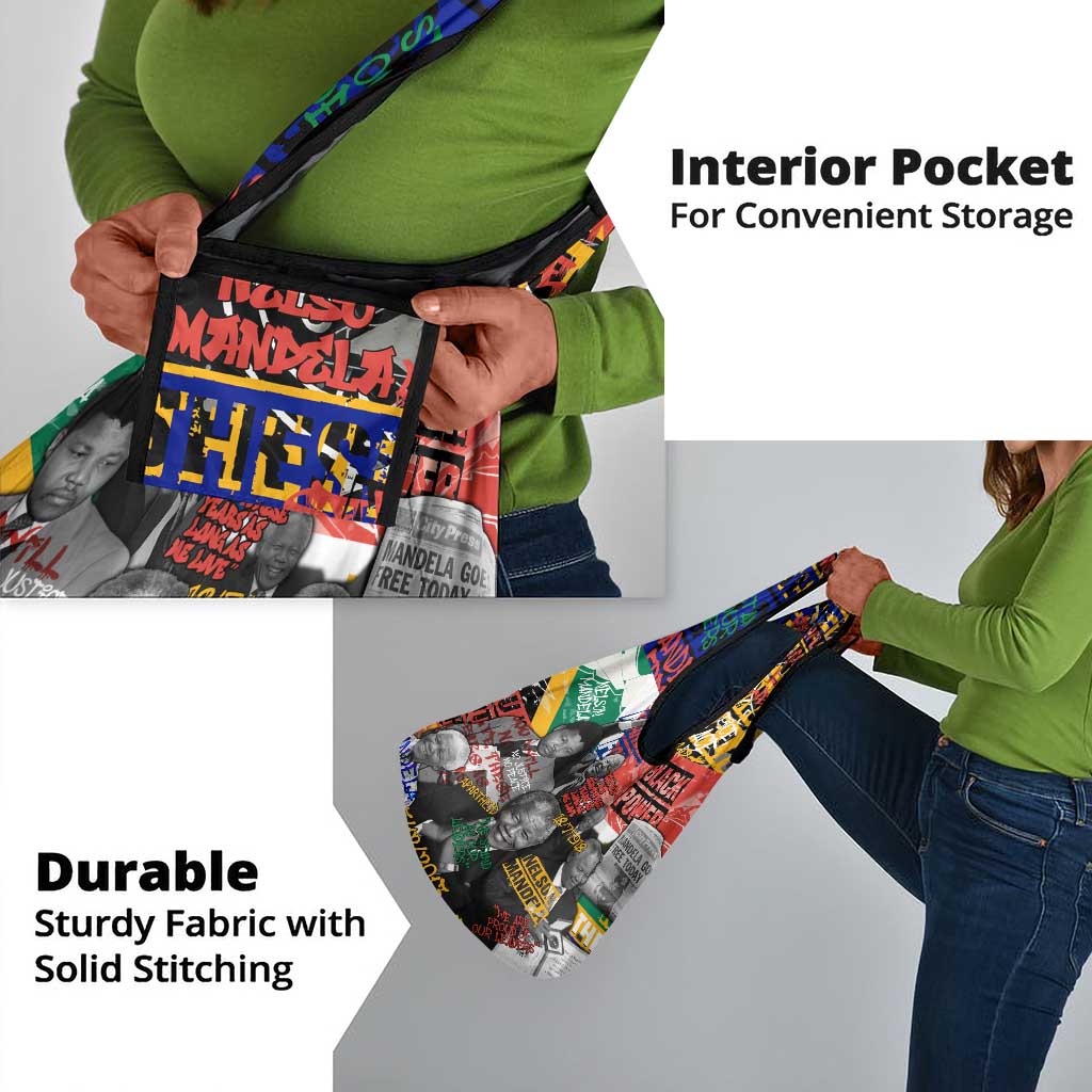 Nelson Mandela Graffiti Grocery Bag Street Spray Art Recreating The Life Of A Great Man - African Pride