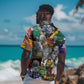 Nelson Mandela Graffiti Hawaiian Shirt Street Spray Art Recreating The Life Of A Great Man - African Pride