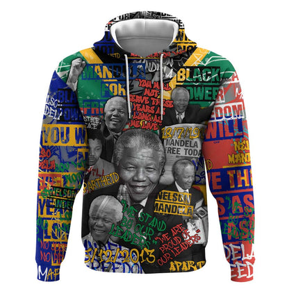Nelson Mandela Graffiti Hoodie Street Spray Art Recreating The Life Of A Great Man - African Pride