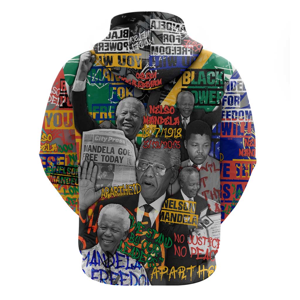 Nelson Mandela Graffiti Hoodie Street Spray Art Recreating The Life Of A Great Man - African Pride