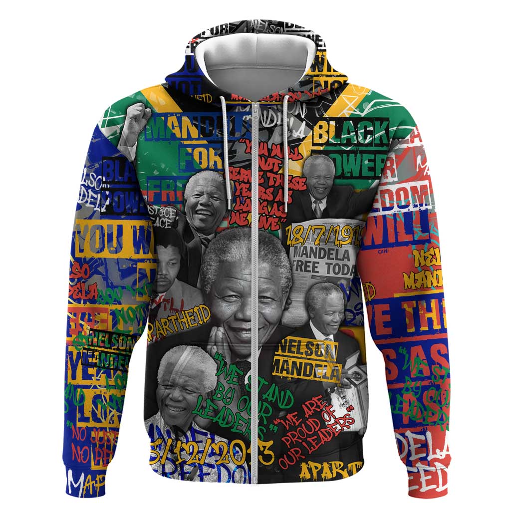Nelson Mandela Graffiti Hoodie Street Spray Art Recreating The Life Of A Great Man - African Pride