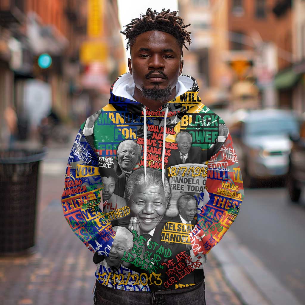 Nelson Mandela Graffiti Hoodie Street Spray Art Recreating The Life Of A Great Man - African Pride