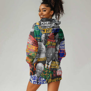 Nelson Mandela Graffiti Hoodie Dress Street Spray Art Recreating The Life Of A Great Man - African Pride