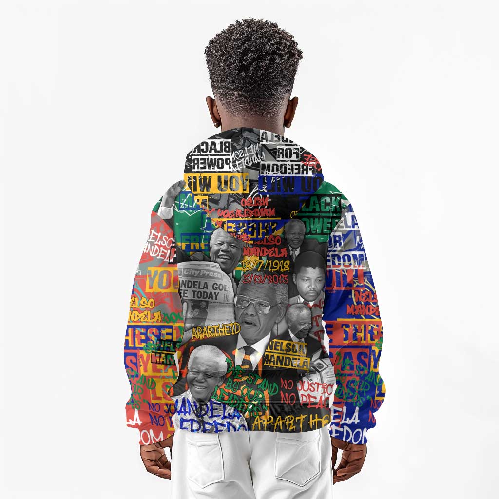 Nelson Mandela Graffiti Kid Hoodie Street Spray Art Recreating The Life Of A Great Man - African Pride