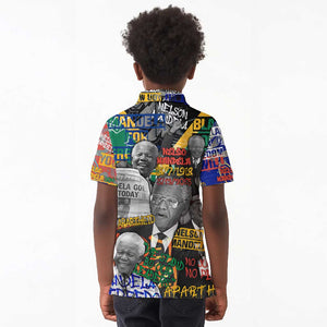 Nelson Mandela Graffiti Kid Polo Shirt Street Spray Art Recreating The Life Of A Great Man - African Pride