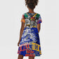 Nelson Mandela Graffiti Kid Short Sleeve Dress Street Spray Art Recreating The Life Of A Great Man - African Pride