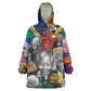 Nelson Mandela Graffiti Kid Wearable Blanket Hoodie Street Spray Art Recreating The Life Of A Great Man - African Pride