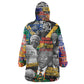 Nelson Mandela Graffiti Kid Wearable Blanket Hoodie Street Spray Art Recreating The Life Of A Great Man - African Pride