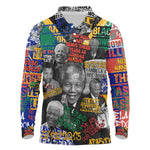 Nelson Mandela Graffiti Long Sleeve Polo Shirt Street Spray Art Recreating The Life Of A Great Man - African Pride