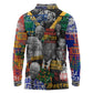 Nelson Mandela Graffiti Long Sleeve Polo Shirt Street Spray Art Recreating The Life Of A Great Man - African Pride
