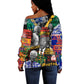 Nelson Mandela Graffiti Off Shoulder Sweater Street Spray Art Recreating The Life Of A Great Man - African Pride