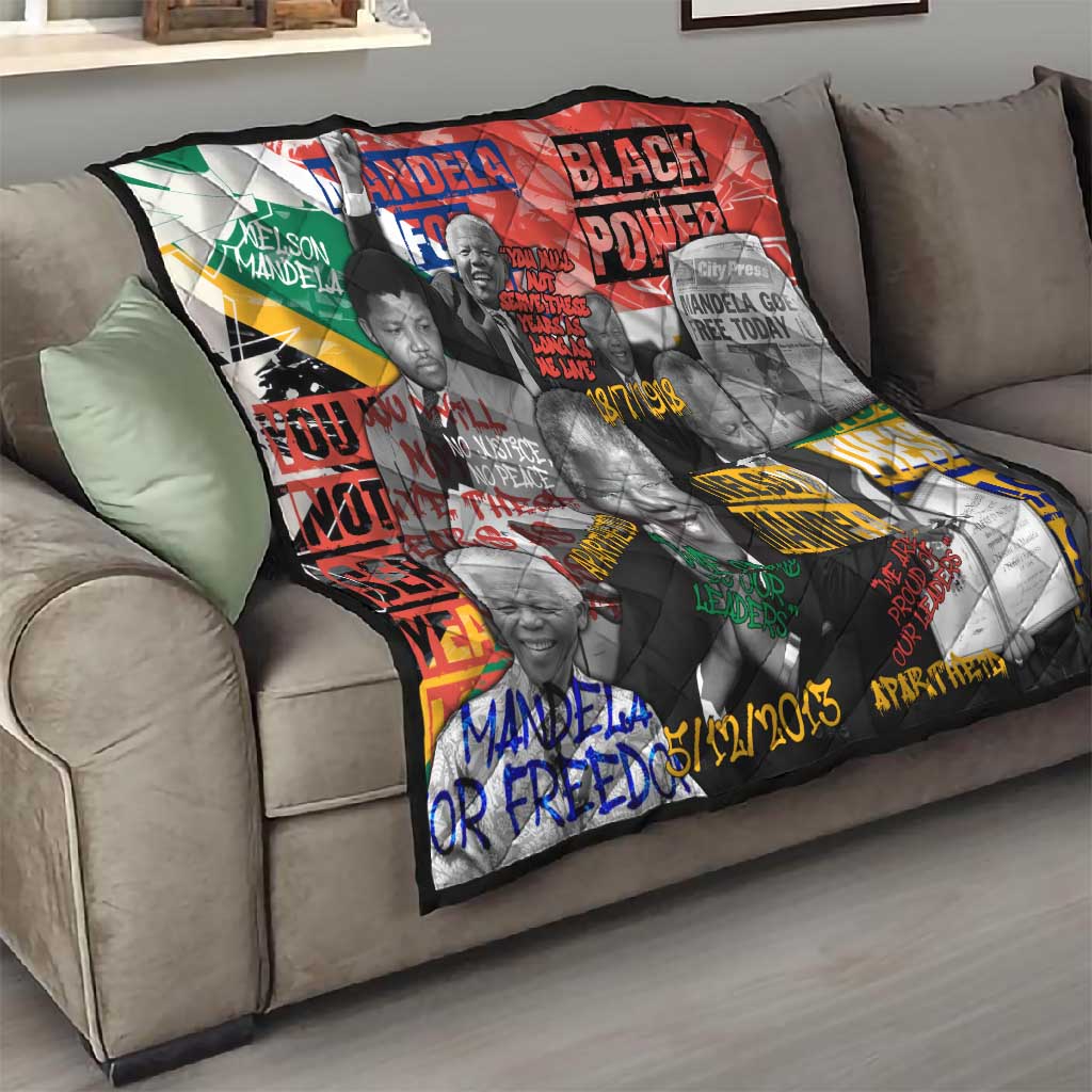 Nelson Mandela Graffiti Quilt Street Spray Art Recreating The Life Of A Great Man - African Pride